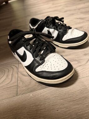 Nike Black and White Low-Top Swoosh Sneakers